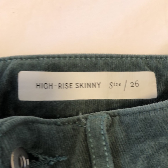Pilcro and the Letterpress Corduroy High-Rise Skinny Ankle Pants Size 26 - Picture 2 of 8
